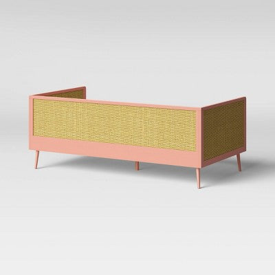 C2 Twin Rattan & Wood Kids' Daybed Rose Pink - Pillowfort (LOCAL PICKUP ONLY)