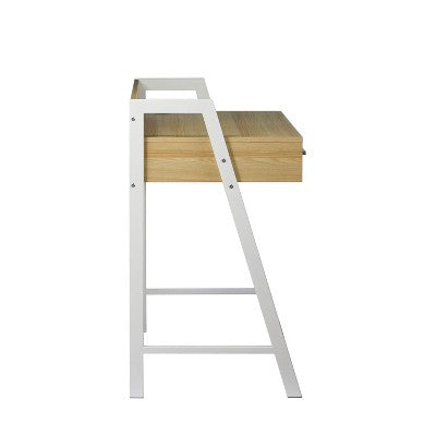 Saint Birch Fenton 47-inch Writing Desk with 2 Drawers, Natural/White (LOCAL PICKUP ONLY)