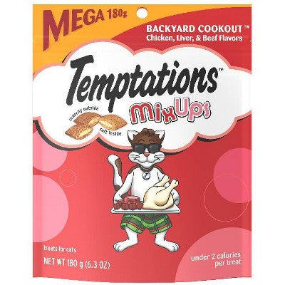 Temptations Mix Ups Backyard Cookout Chicken, Beef and Liver Flavor Cat Treats - 6.3oz