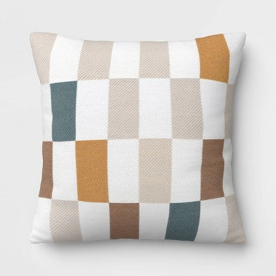 18"x18" Subway Tile Woven Square Outdoor Throw Pillow - Threshold