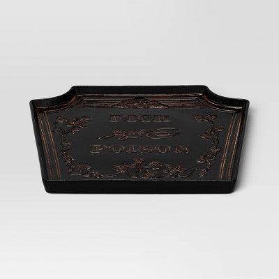 12.75" Stoneware Serving Platter Black - Threshold