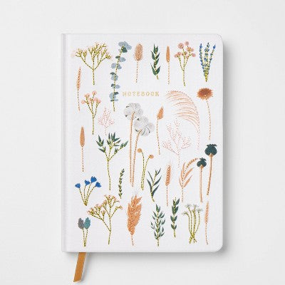 240pg Ruled Journal 8"x6" Botanical Leaves - Threshold