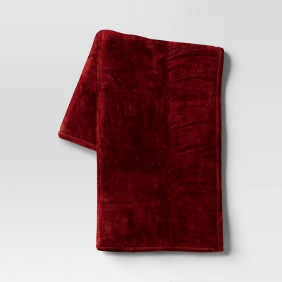 50"x70" Oversized Primalush Throw Blanket Red - Threshold: Soft, Plush, Machine Washable