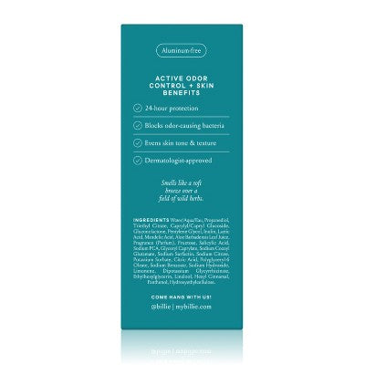 Billie AHA Deodorant - Botanic Air - 1.7 fl oz