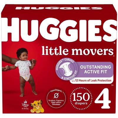 Huggies Little Movers Diapers - Size 4 - 150ct