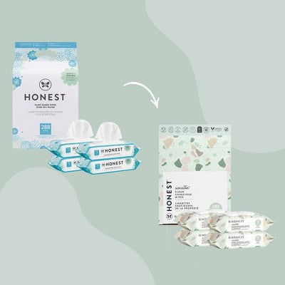 The Honest Company Plant-Based Baby Wipes made with over 99% Water - Geo Mood - 288ct