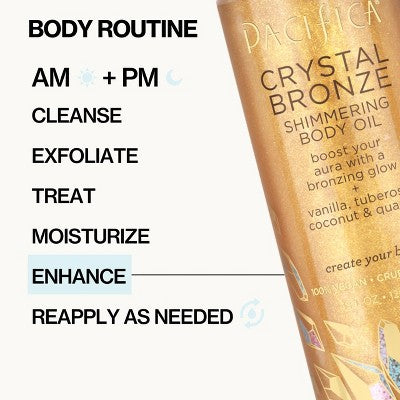 Pacifica Shimmering Body Oil - Crystal Bronze - 4 fl oz