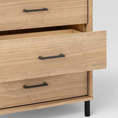 Mixed Material 3 Drawer Dresser Updated Base Natural Wood - Room Essentials (LOCAL PICKUP ONLY)