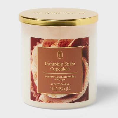 Lidded Pumpkin Spice Cupcakes Jar Candle 10oz - Threshold