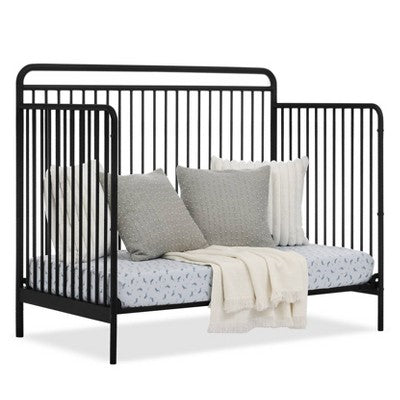 Delta Children Hayden 5-in-1 Convertible Metal Crib - Matte Black (LOCAL PICKUP ONLY)