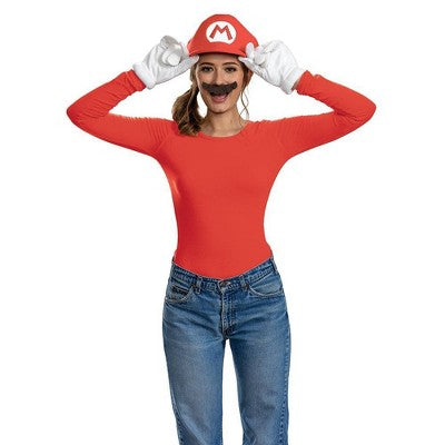 Adult Super Mario Bros Elevated Halloween Accessory Kit Mario One Size Fits Most