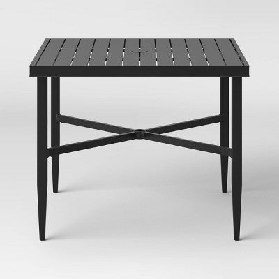 Searsburg Aluminum 4 Person Slat Top Square Patio Dining Table, Outdoor Furniture - Threshold (LOCAL PICKUP ONLY)