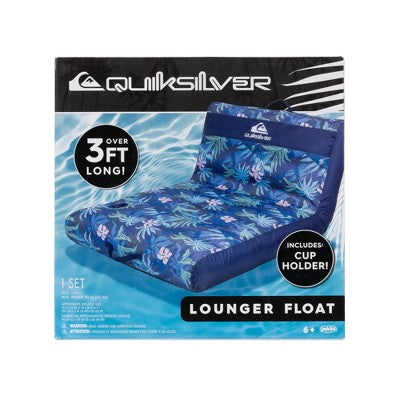 Quiksilver Floral Mini Lounger Pool Float- Blue