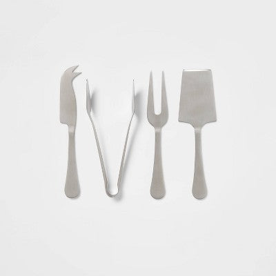 4pc Stainless Steel Cheese Knive Serving Set - Threshold