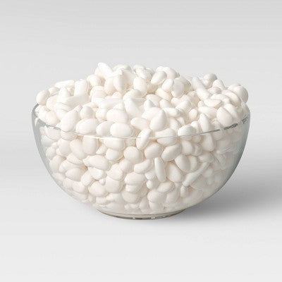 Decorative Filler Stone in Drawstring Bag White - Threshold: Polished Natural Rocks, Home Decor Accents