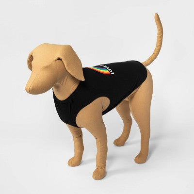 Love is Love Pride Dog Tank Shirt - L/XL - Black - Boots & Barkley