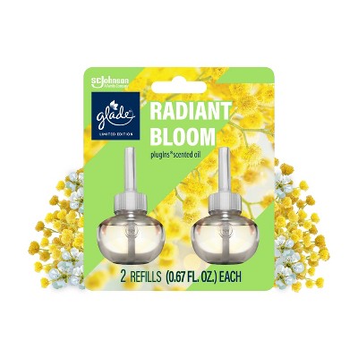 Glade PlugIns Scented Oil Air Freshener Refills - Radiant Bloom - 1.34 fl oz/2ct