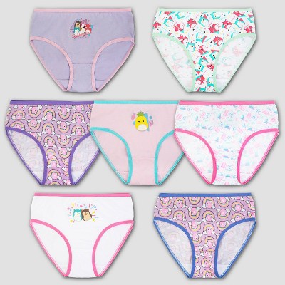 Girls' Squishmallows 7pk Briefs - 6