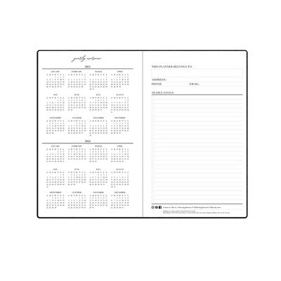 NOTIQ for Blue Sky 2025 Weekly/Monthly Planner 8.31"x6.14" Black Croc: Adult Side-Bound, Tabs, 5x8, January-December