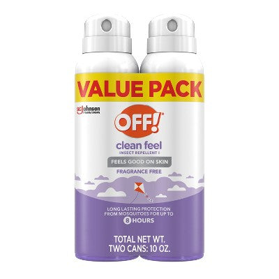OFF! Clean Feel Mosquito Repellent Bug Spray 20% Picaridin - 2ct/5oz each