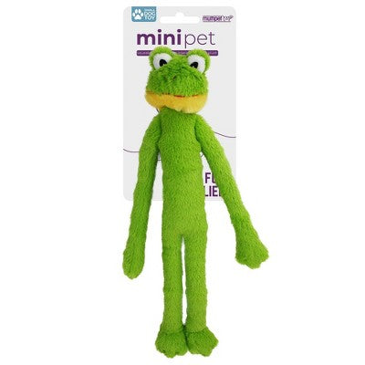 Multipet Minipet Swingin Slevin Frog Plush Dog Toy