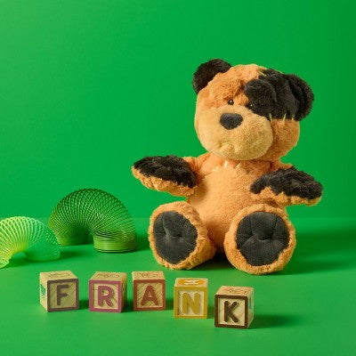 11.5" Orange/Black Frankenbear Stuffed Animal - Gigglescape