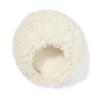 High Pile Cave Pet Bed - Cream - The Cuddle Collab with Ghost & Wren