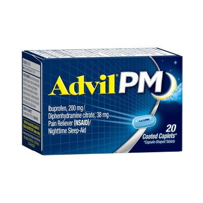 Advil NSAID PM Pain Reliever Ibuprofen Caplets - 20ct