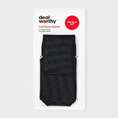 Universal Cell Phone Belt Holster - dealworthy Black