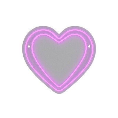 GEMS 'Heart Duo' Novelty Neon Wall Light - Red: LED Battery-Powered Decor