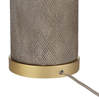 360 Lighting Gilson 24 3/4" High Modern Glam Luxe Table Lamps Set of 2 Gold Textured Gray Finish Ceramic White Shade Living Room Bedroom Bedside (LOCAL PICKUP ONLY)