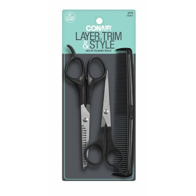 Conair Shears and Comb Set - 3pcs