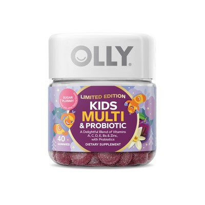 OLLY Kids' Multivitamin + Probiotic Gummies - Sugar Plum Berry - 40ct