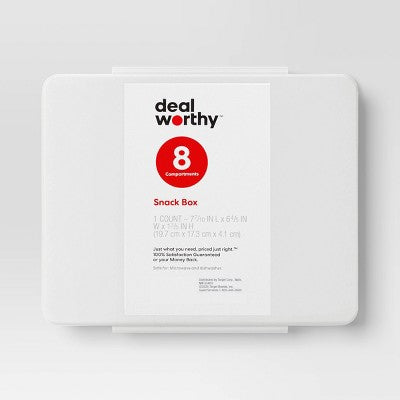 Snack Bento Box - Dealworthy Clear: BPA-Free Polypropylene, Adult Latches
