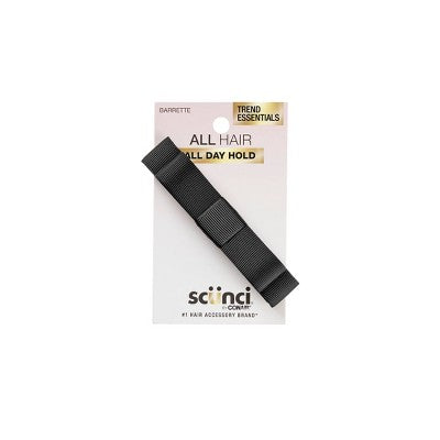 scunci Classic Bow Barrette - Black - All Hair