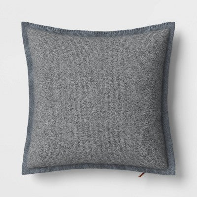 The Cozy Collection Cozy Faux Cashmere Knit Square Throw Pillow Gray - Threshold