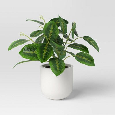 9" Small Tabletop Maranta Artificial Plant - Threshold