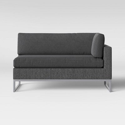 Howell 2pc Left Arm Patio Loveseat & Corner Chaise Lounge Chair Gray - Project 62 (LOCAL PICKUP ONLY)