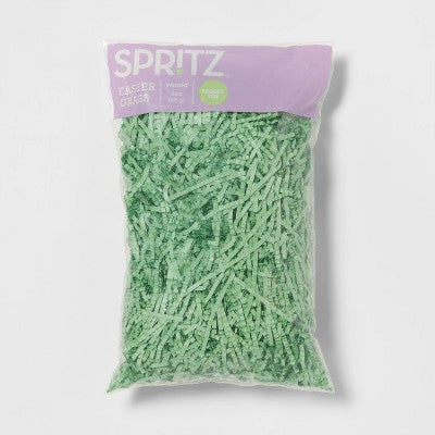 3oz Crinkle Easter Basket Grass Cool Green - Spritz