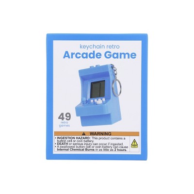 Vivitar Mini Arcade Game Keychain - Blue: Educational Handheld Game for Kids Age 6+