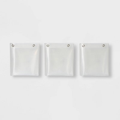 3pk PEVA Medium Weight Shower Liner Clear - Threshold