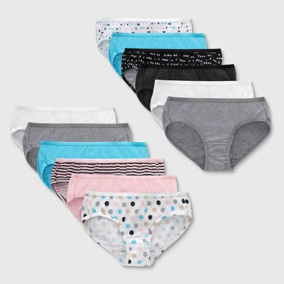 Hanes Girls' 12pk Hipster - Colors May Vary 6