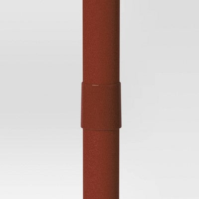 6' Round Solid Monochrome Outdoor Patio Market Umbrellas Red with Red Pole - Room Essentials (LOCAL PICKUP ONLY)