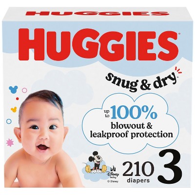 Huggies Snug & Dry Disposable Diapers - Econ+ Pack - Size 3 - 210ct (LOCAL PICKUP ONLY)