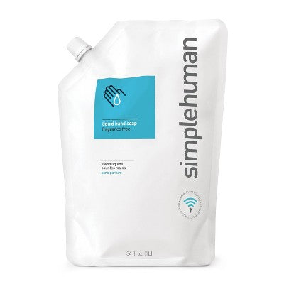 simplehuman 34fl oz Hand Soap Liquid Refill Pouch Fragrance Free
