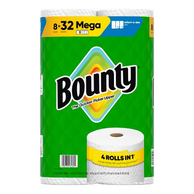 Bounty Select-A-Size White Paper Towels - 8 Mega Rolls (LOCAL PICKUP ONLY)