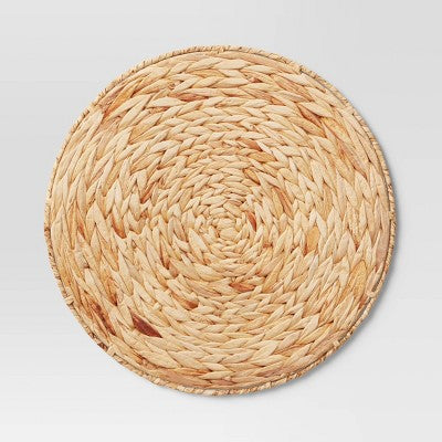 Water Hyacinth Charger Placemat - Threshold: Round Off-White Table Decor, Traditional Style, 15" Diameter