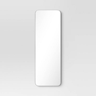20" x 60" Infinity Full Length Mirror Black - Threshold: Modern Rectangle Wall Mount, Powder-Coated Metal Frame (LOCAL PICKUP ONLY)