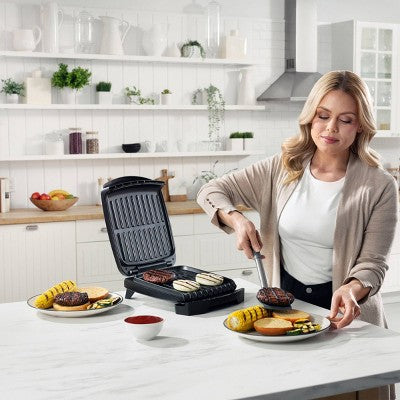 Gourmia 4-Serving Multi-Use Contact Grill & Panini - Black