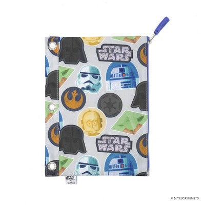 Yoobi Single Zip Binder Pencil Pouch Star Wars Graphic Patches